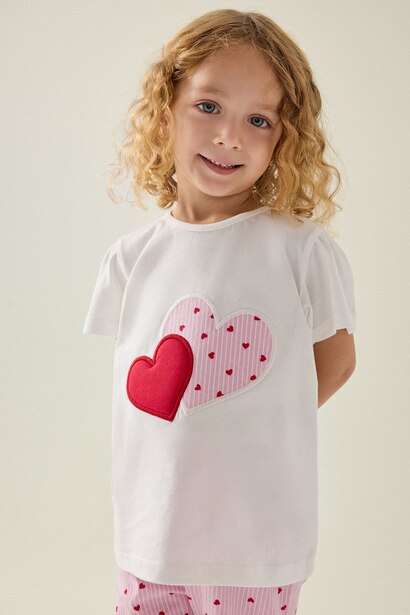 Baby Girl 100% Cotton Regular Fit Printed Polka Dot 2 Piece Pyjama Set