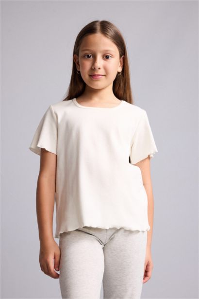 Girl Regular Fit Ribbed 2 Piece Pyjamas Set