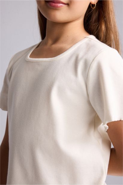 Girl Regular Fit Ribbed 2 Piece Pyjamas Set
