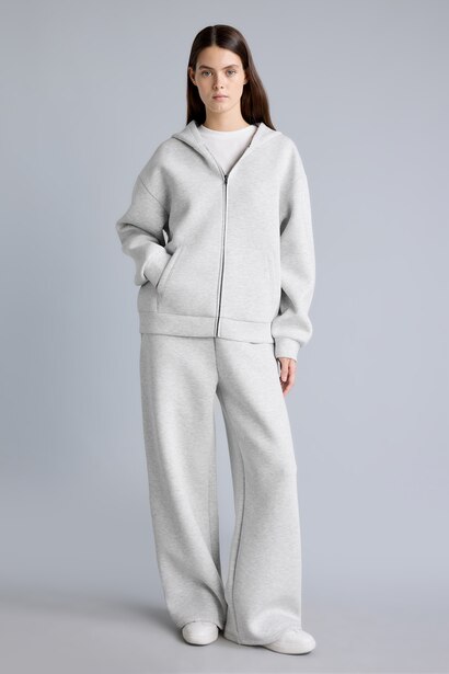Relax Fit Scuba Fabric Cardigan