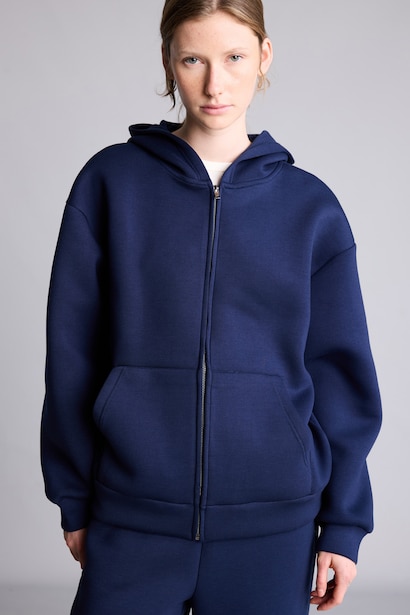 Relaxed Fit Kapüşonlu Skuba Sweatshirt Hırka