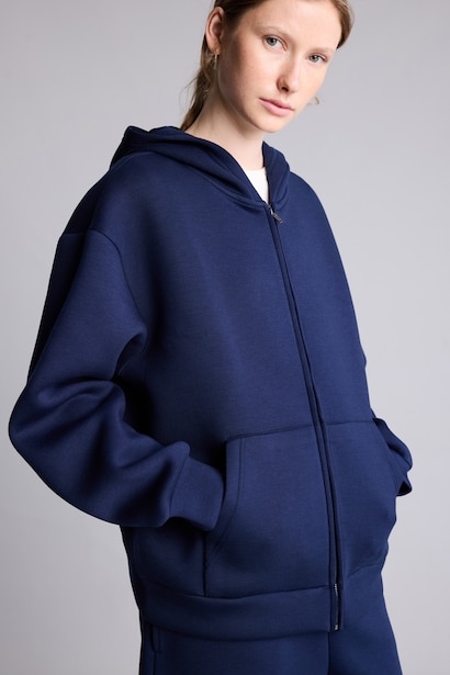 Relaxed Fit Kapüşonlu Skuba Sweatshirt Hırka
