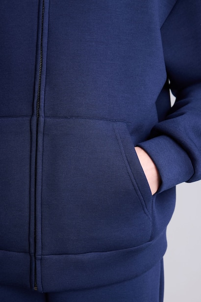 Relaxed Fit Kapüşonlu Skuba Sweatshirt Hırka