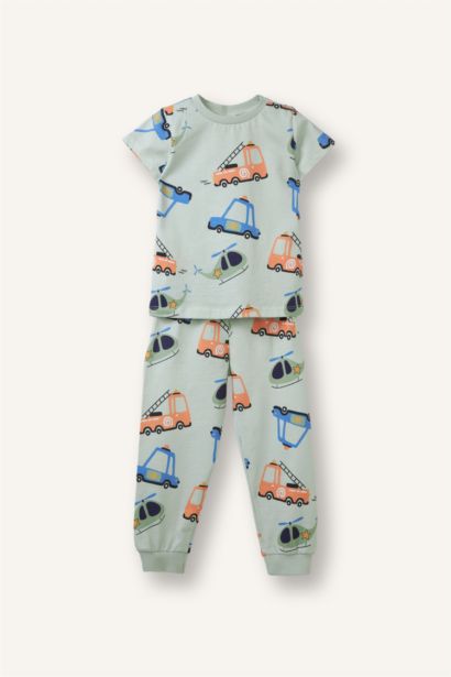 2'Li Baskılı Pijama Takımı Erkek Bebek
