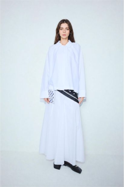 Regular Fit Uzun Kollu Poplin Tunik