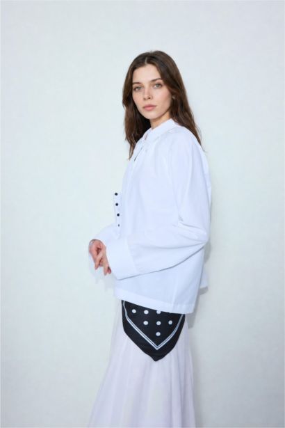 Regular Fit Uzun Kollu Poplin Tunik