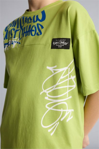 Regular Fıt Baskılı Kısa Tişört 