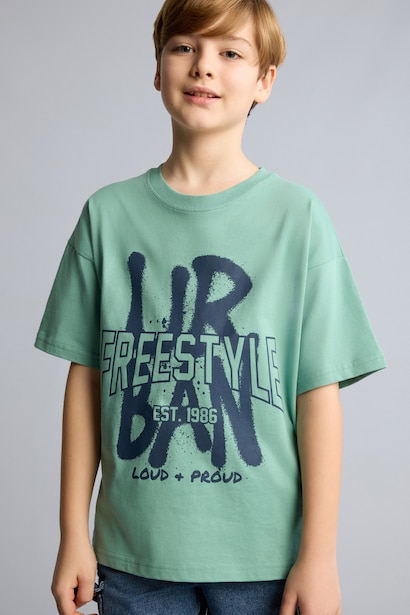 Boy New Regular Fit Printed Short Sleeve T-Shirt