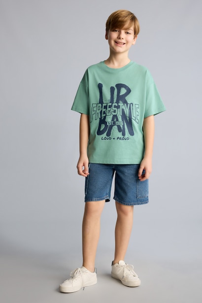 Boy New Regular Fit Printed Short Sleeve T-Shirt