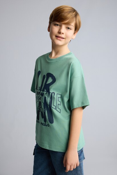 Boy New Regular Fit Printed Short Sleeve T-Shirt