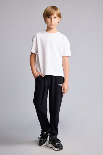 Oversize Fit Slogan Trousers