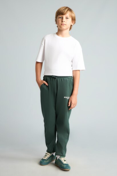 Oversize Fit Slogan Print Sweatpants