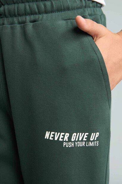 Oversize Fit Slogan Print Sweatpants