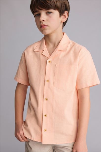 Regular Fit Kısa kollu Poplin Gömlek Erkek Çocuk