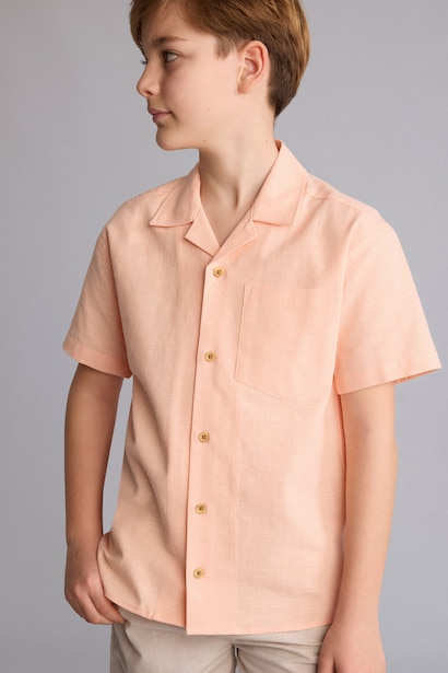 Chemise popeline à manches courtes Coupe régulière pour garçon