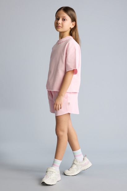 Girl Regular Fit T-Shirt Shorts 2 piece Set