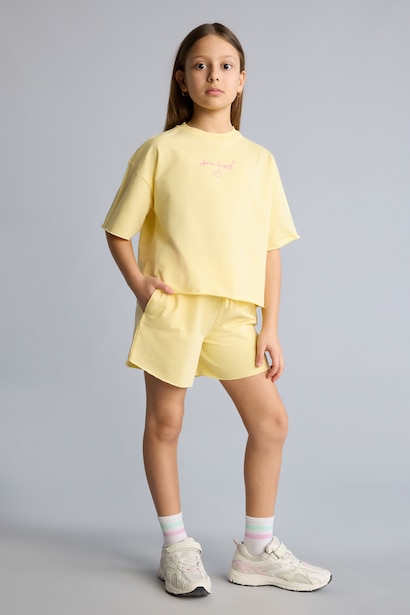 Ensemble en molleton T-shirt et Short pour fille