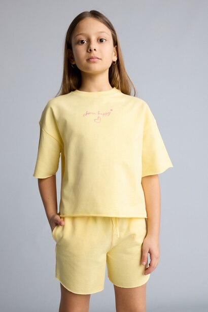 Ensemble en molleton T-shirt et Short pour fille