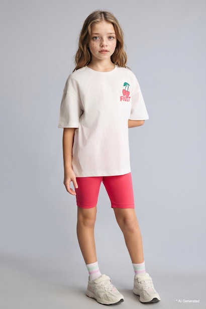 Girl Regular Fit T-shirt and Leggings 2 piece Set