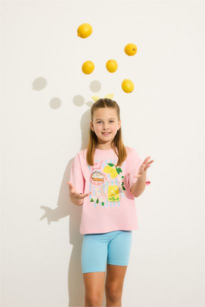 Girl Regular Fit Printed T-shirt Leggings Set