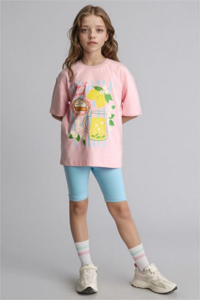 Girl Regular Fit Printed T-shirt Leggings Set