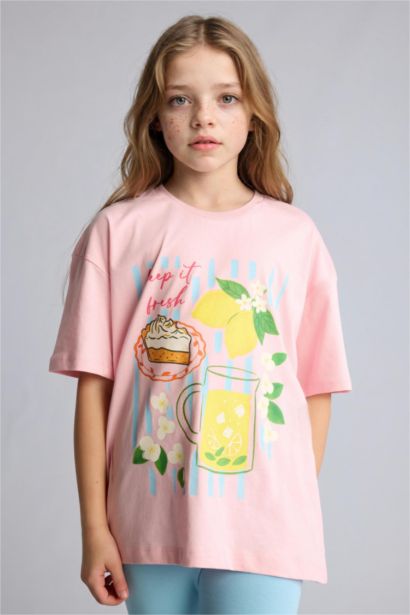 Girl Regular Fit Printed T-shirt Leggings Set