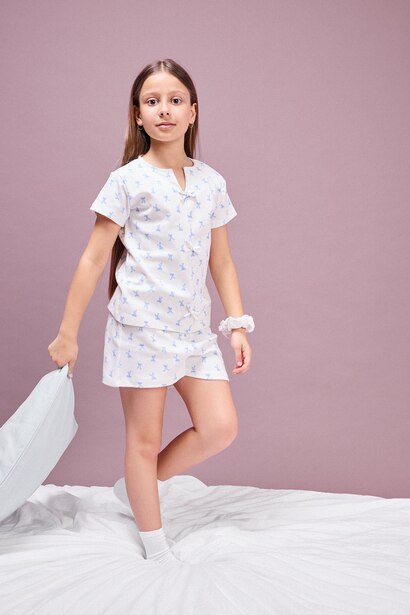 Girl 2 piece Regular Fit Knitted Pyjamas