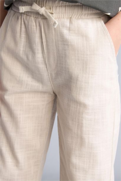 Regular Fit Düz paça Pamuklu Pantolon Erkek Çocuk