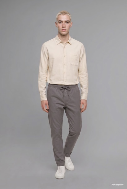 Pantalon baggy à nouer à la taille