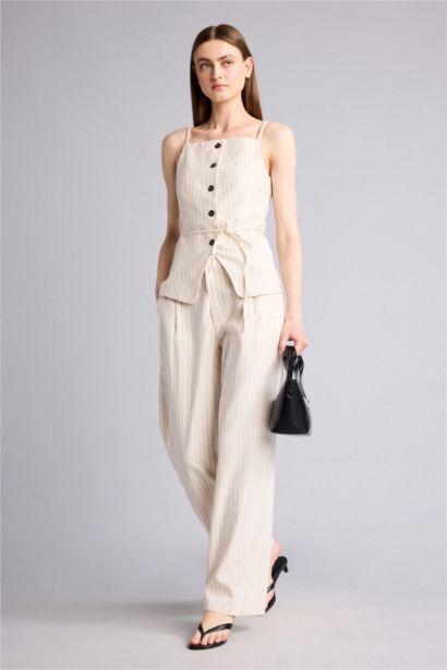 Normal Waist Culotte Fit Trousers