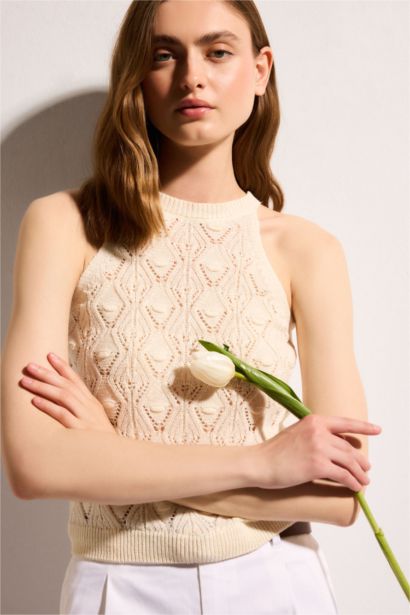 Regular Fıt Dantelli Atlet