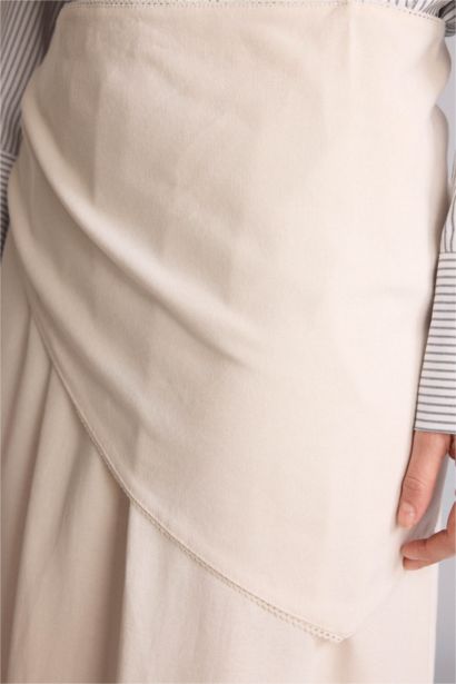 Keten Karışımlı Maxi Etek