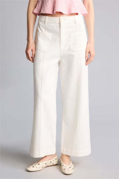 Normal Waist Culotte Fit Trousers