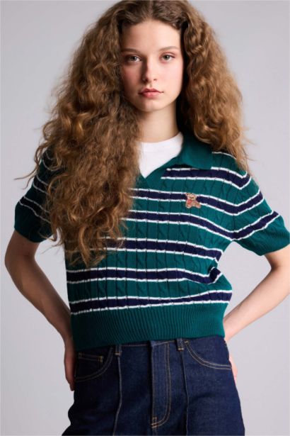 Slim Fit Polo Collar Pullover