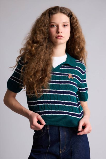 Slim Fit Polo Collar Pullover