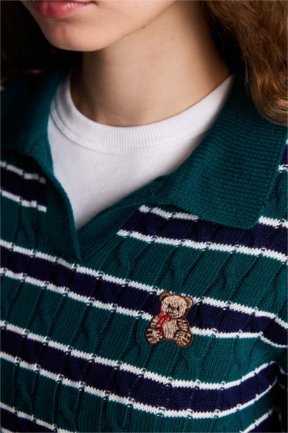 Slim Fit Polo Collar Pullover