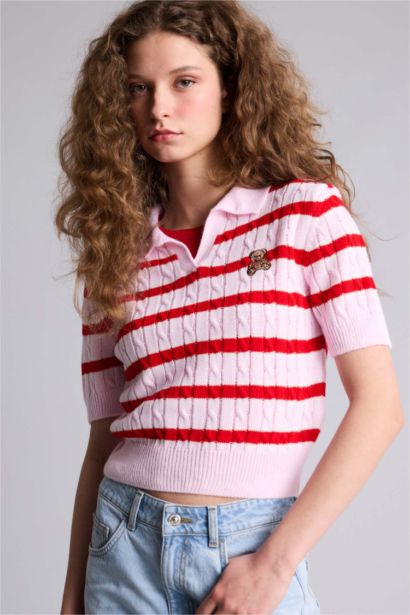 Slim Fit Polo Collar Pullover