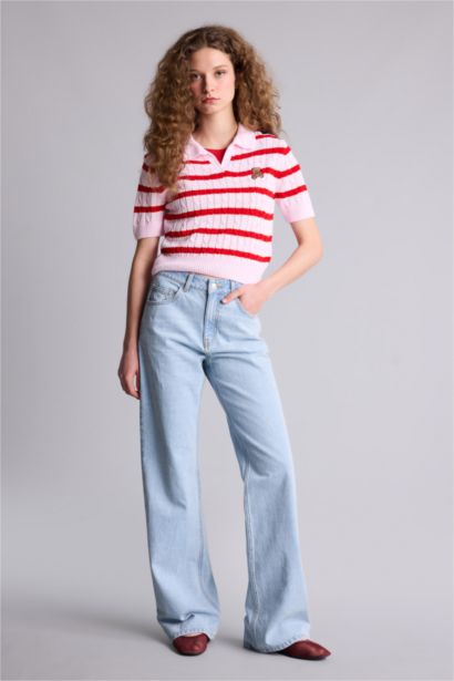 Slim Fit Polo Collar Pullover