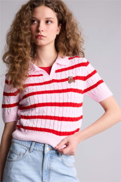 Slim Fit Polo Collar Pullover