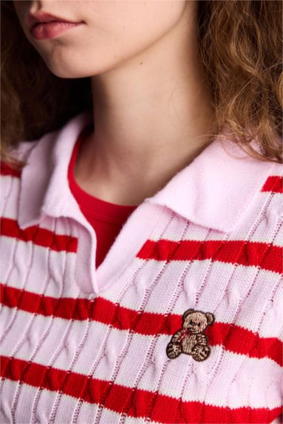 Slim Fit Polo Collar Pullover