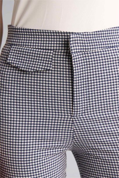 Linen Blend Normal Waist Crop Fit Crinkle Capri Trousers