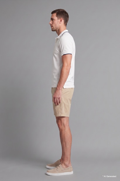 Regular Fit Beige Shorts