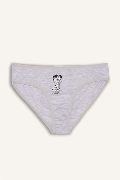 كلوت سليب بناتي ممشط مطبوع - 3 قطع