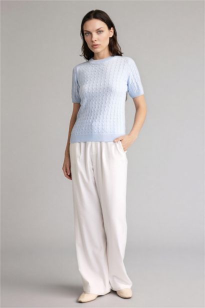 Regular Fıt Bisiklet Yaka Kazak