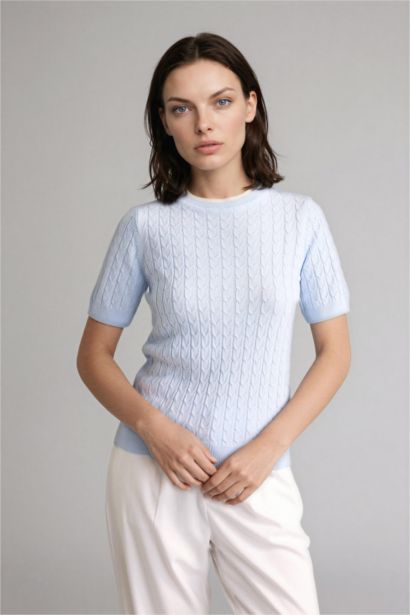 Regular Fıt Bisiklet Yaka Kazak