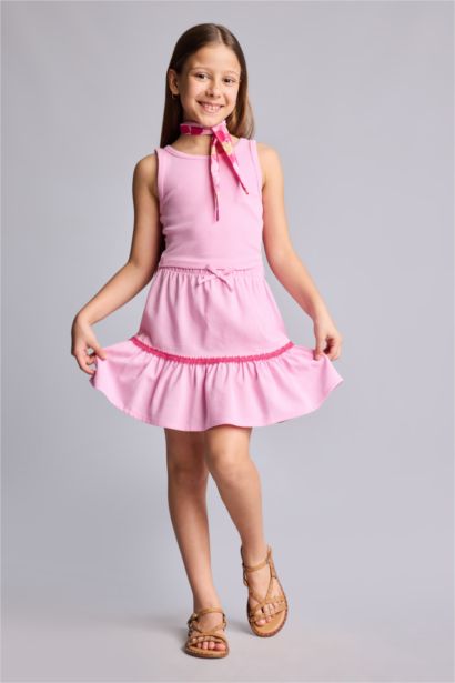 Girl Linen Look Regular Fit Skirt