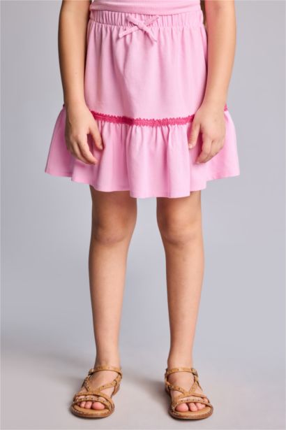 Girl Linen Look Regular Fit Skirt