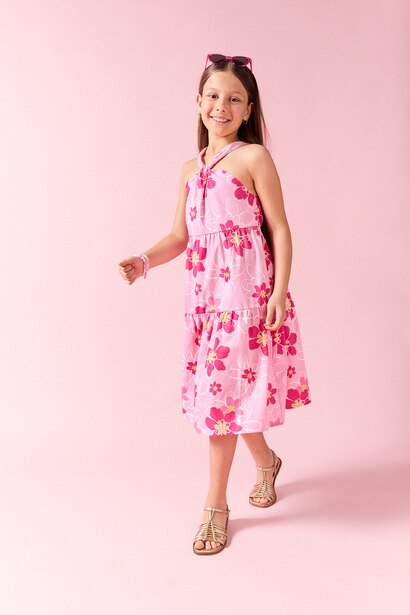 Girl Strappy Woven Dress