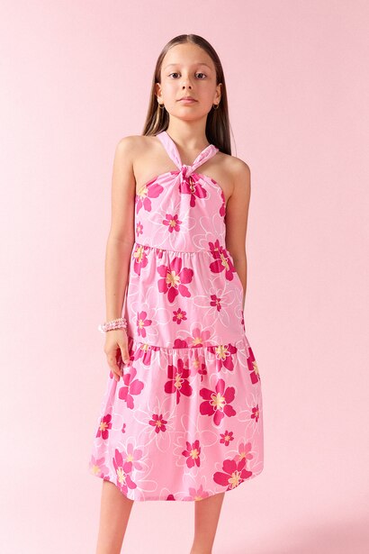 Girl Strappy Woven Dress