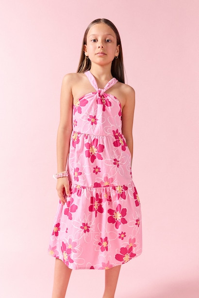 Girl Strappy Woven Dress